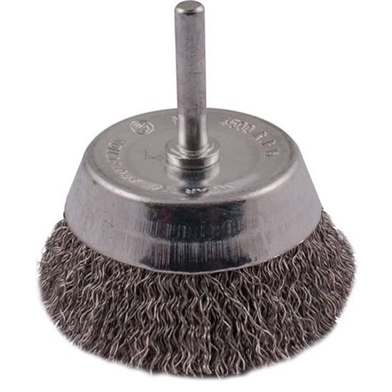 Wire Cup Brush 63mm 6mm Shaft Stainless Steel